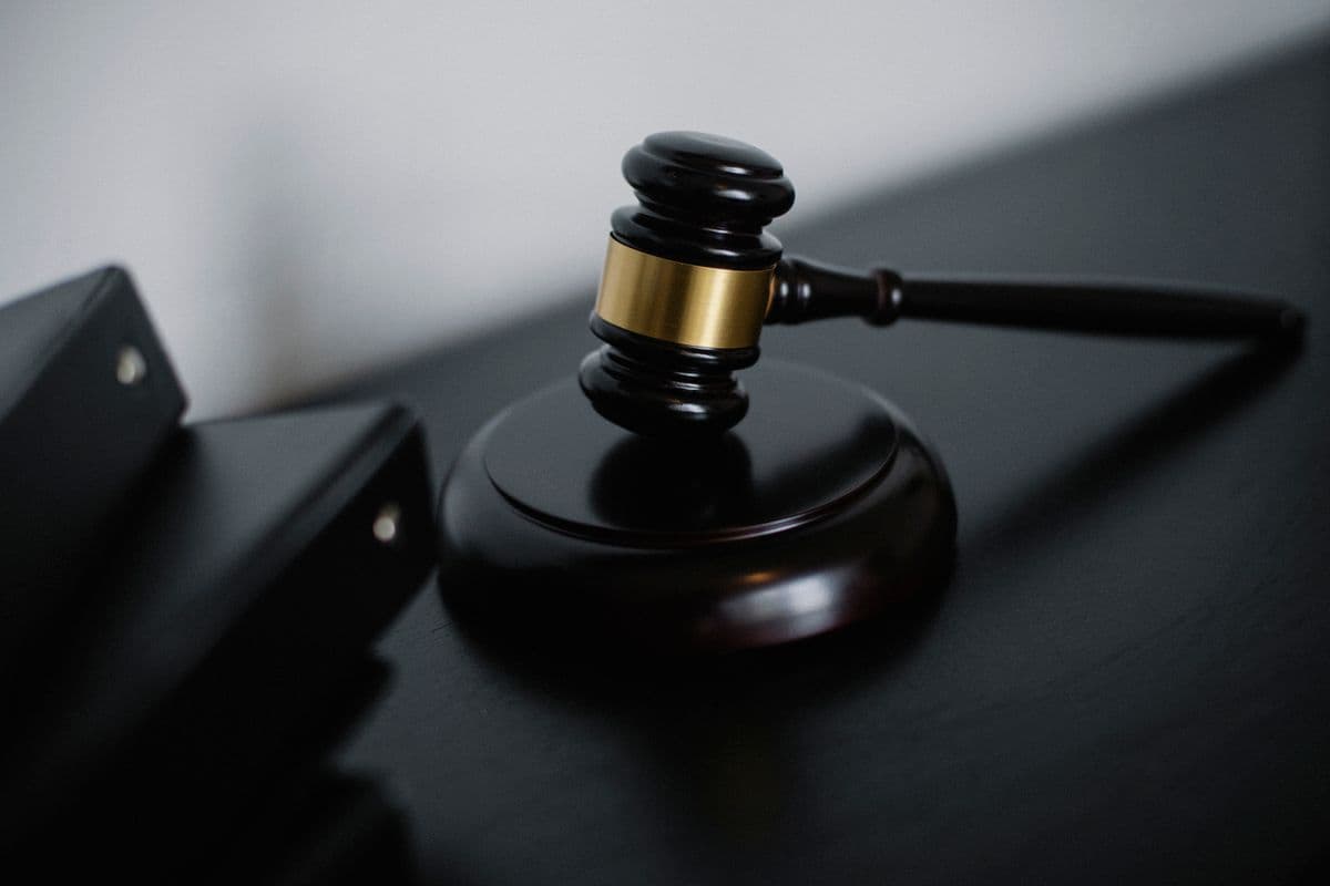 Gavel on a desk representing healthcare licensing and regulation