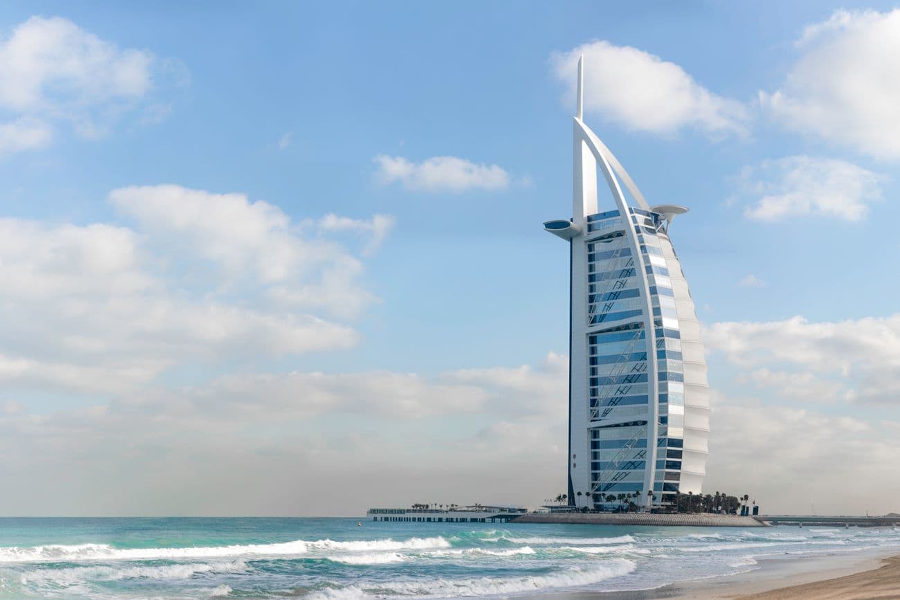Burj Al Arab on the Dubai shoreline