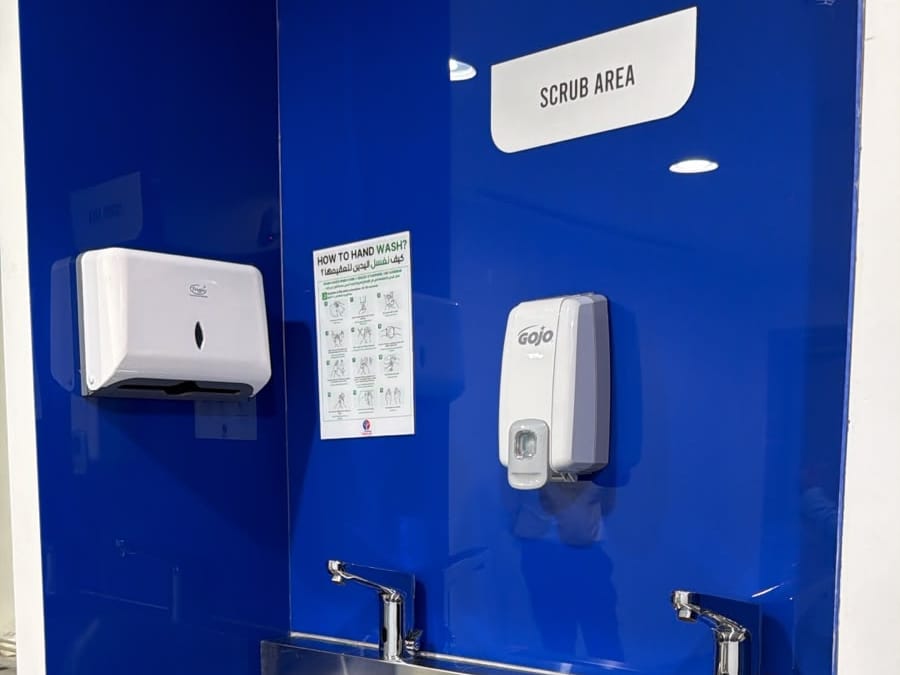 Surgical scrub area in a day surgery centre for sale in Jumeirah, Dubai