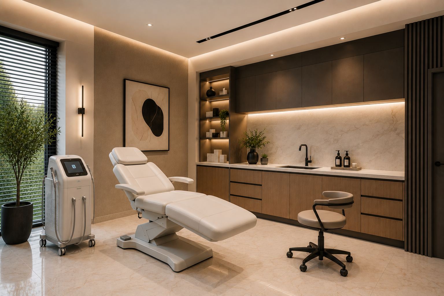 Luxury aesthetic treatment room