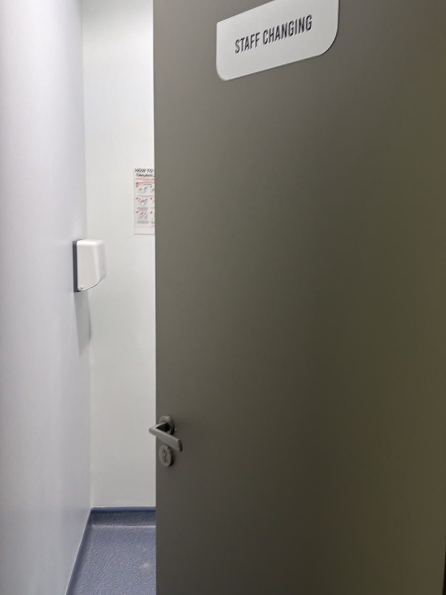 Staff changing room in a day surgery centre in Jumeirah, Dubai