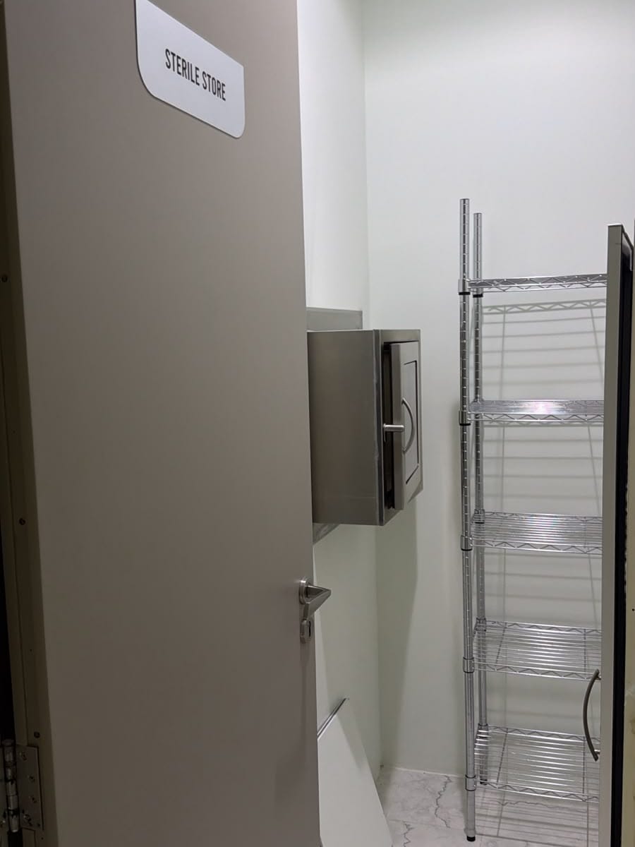 Sterile store entrance in a day surgery centre in Jumeirah, Dubai