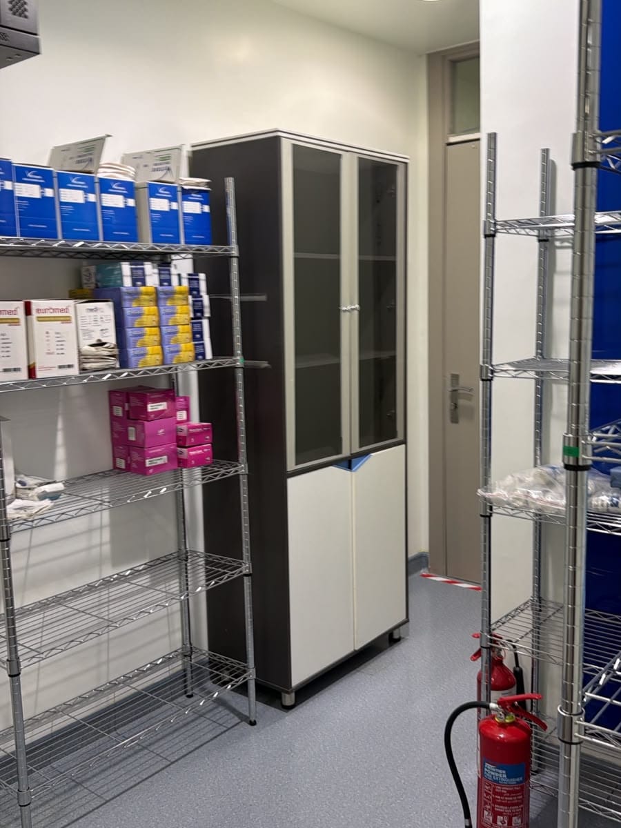 Sterile store with instrument racking in a day surgery centre in Jumeirah, Dubai