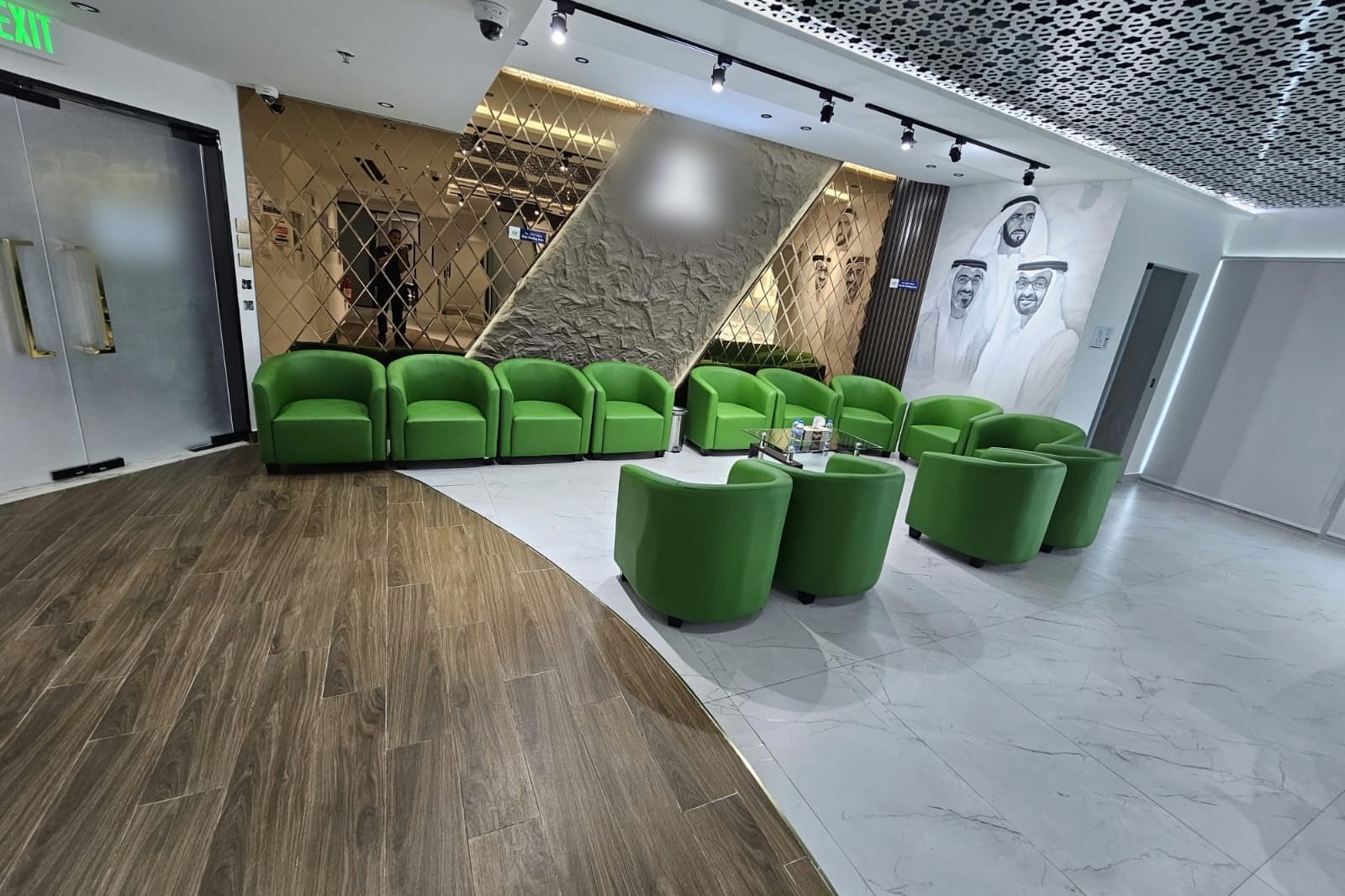 Reception and patient waiting area in a licensed medical centre in Al Danah, Abu Dhabi